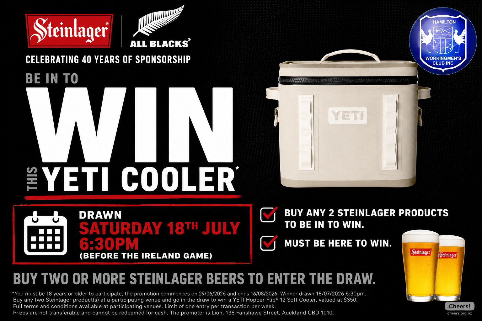 steinlager yeti  july 2026